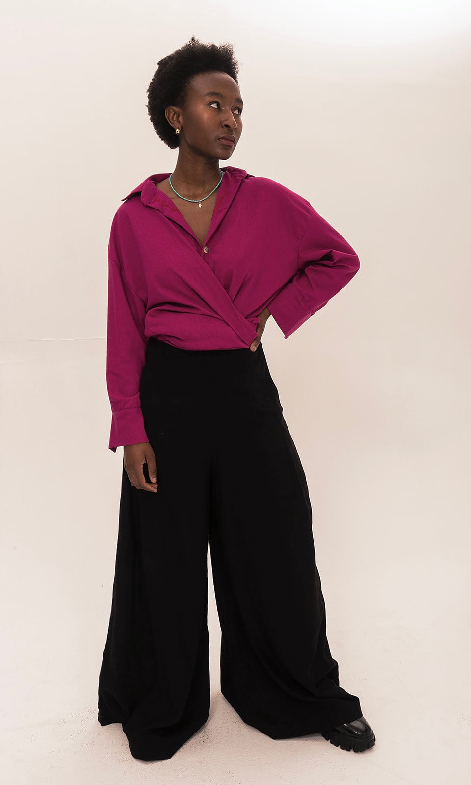 Oversized Shirt • Dark pink