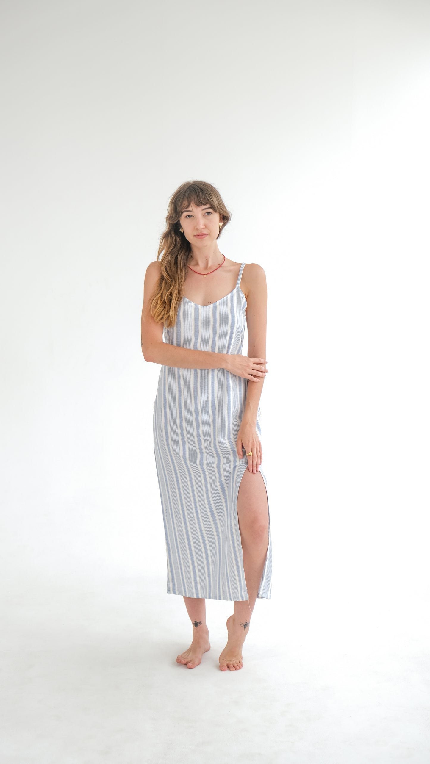 Slip Dress • Blue Stripes