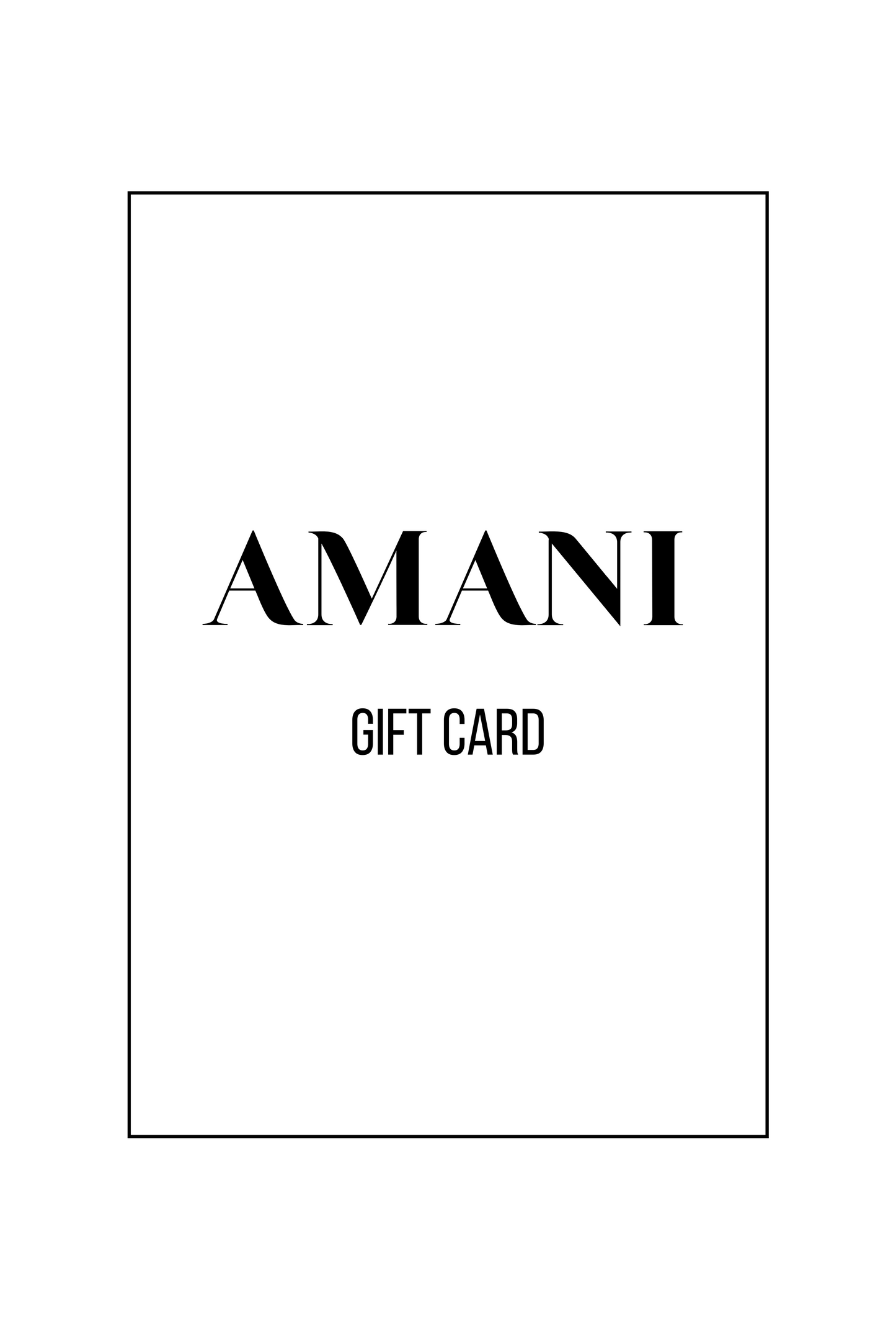 Carte cadeau Amani