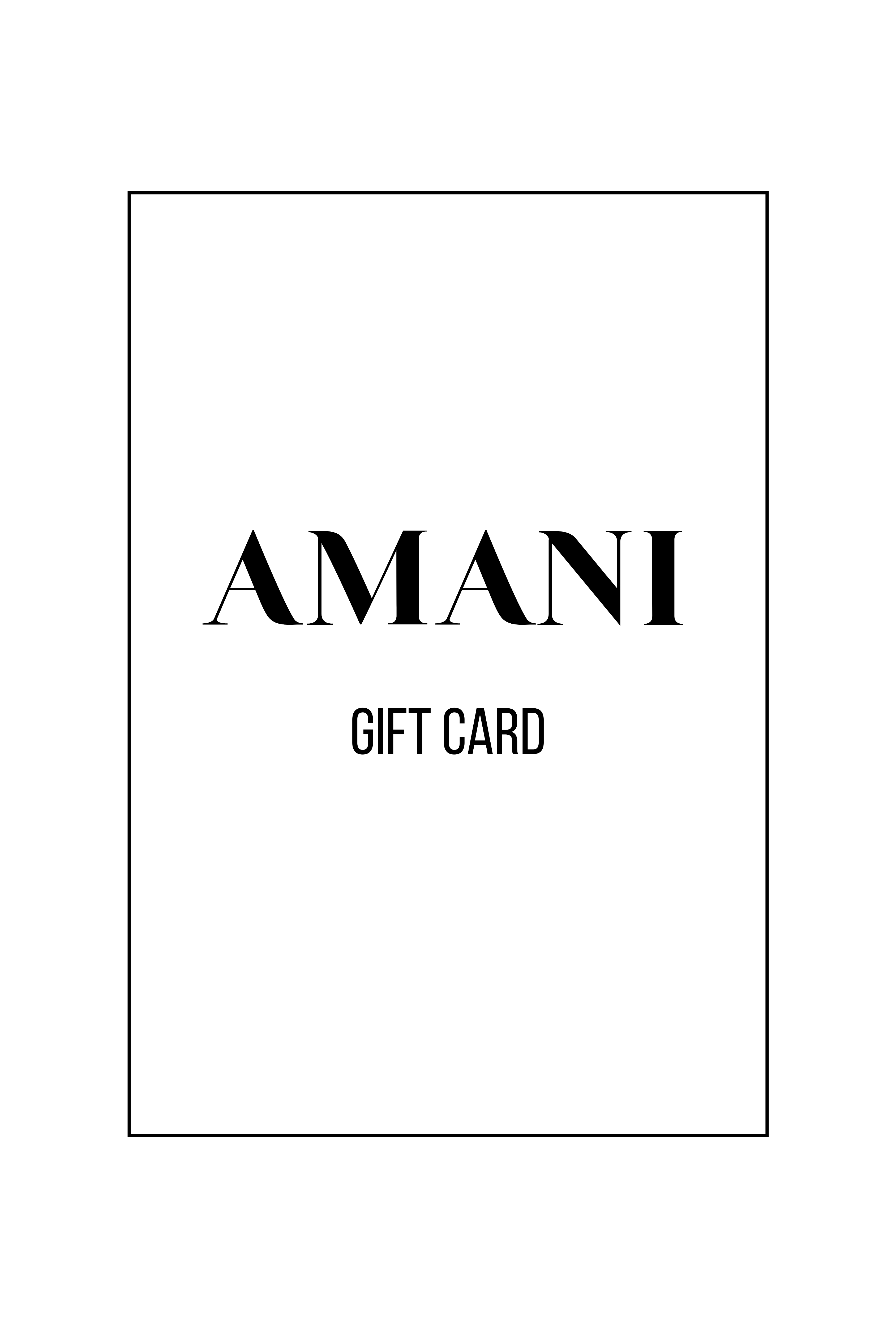 Amani Gift Card