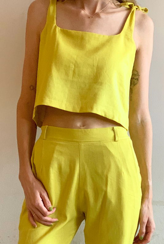 Safari Crop Top • Yellow