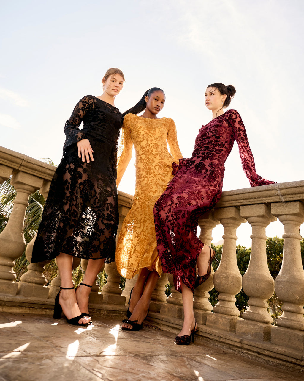 The Reiko Dress in black, yellow and red