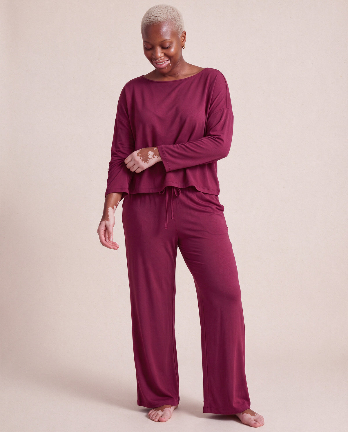 Pyjamas Top in Bordeaux, full set