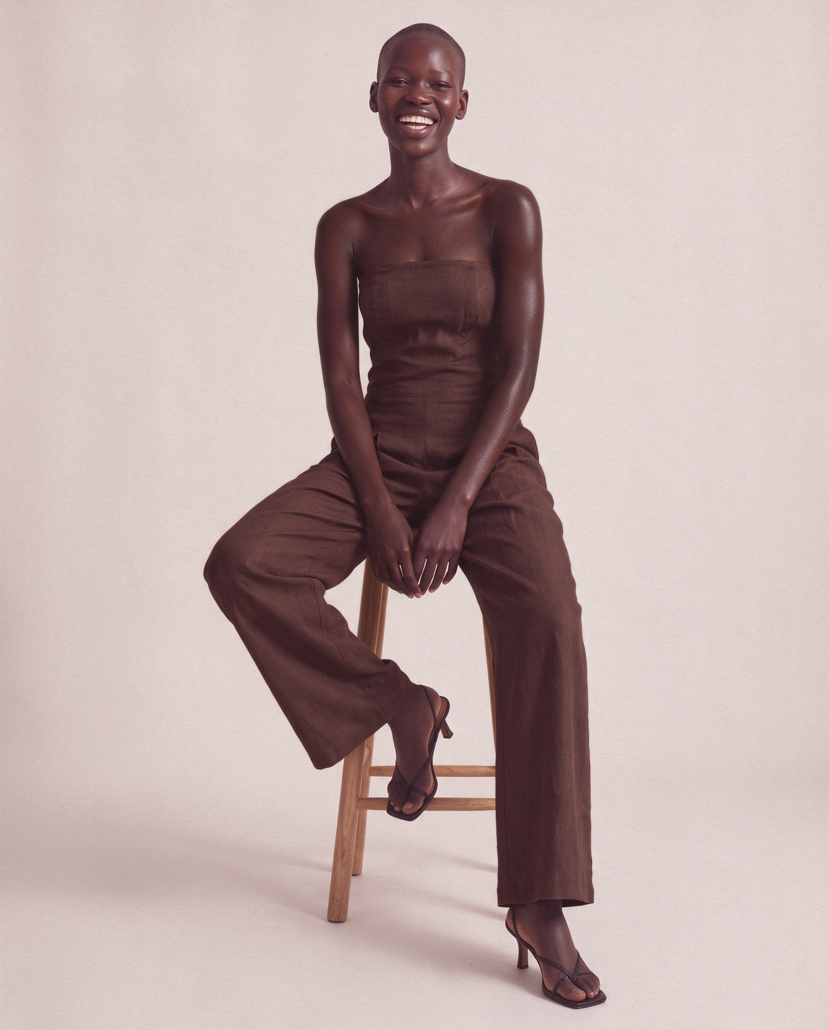 Camille Jumpsuit in Brown
