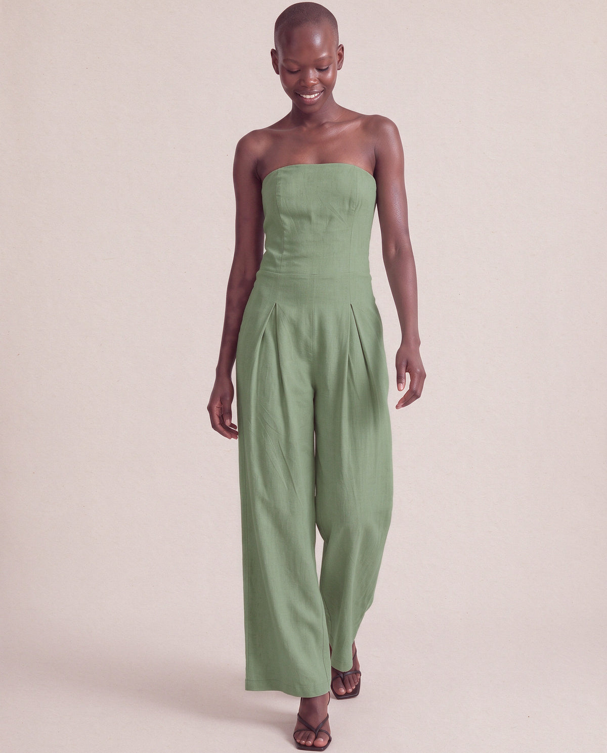 Camille Jumpsuit in Khaki
