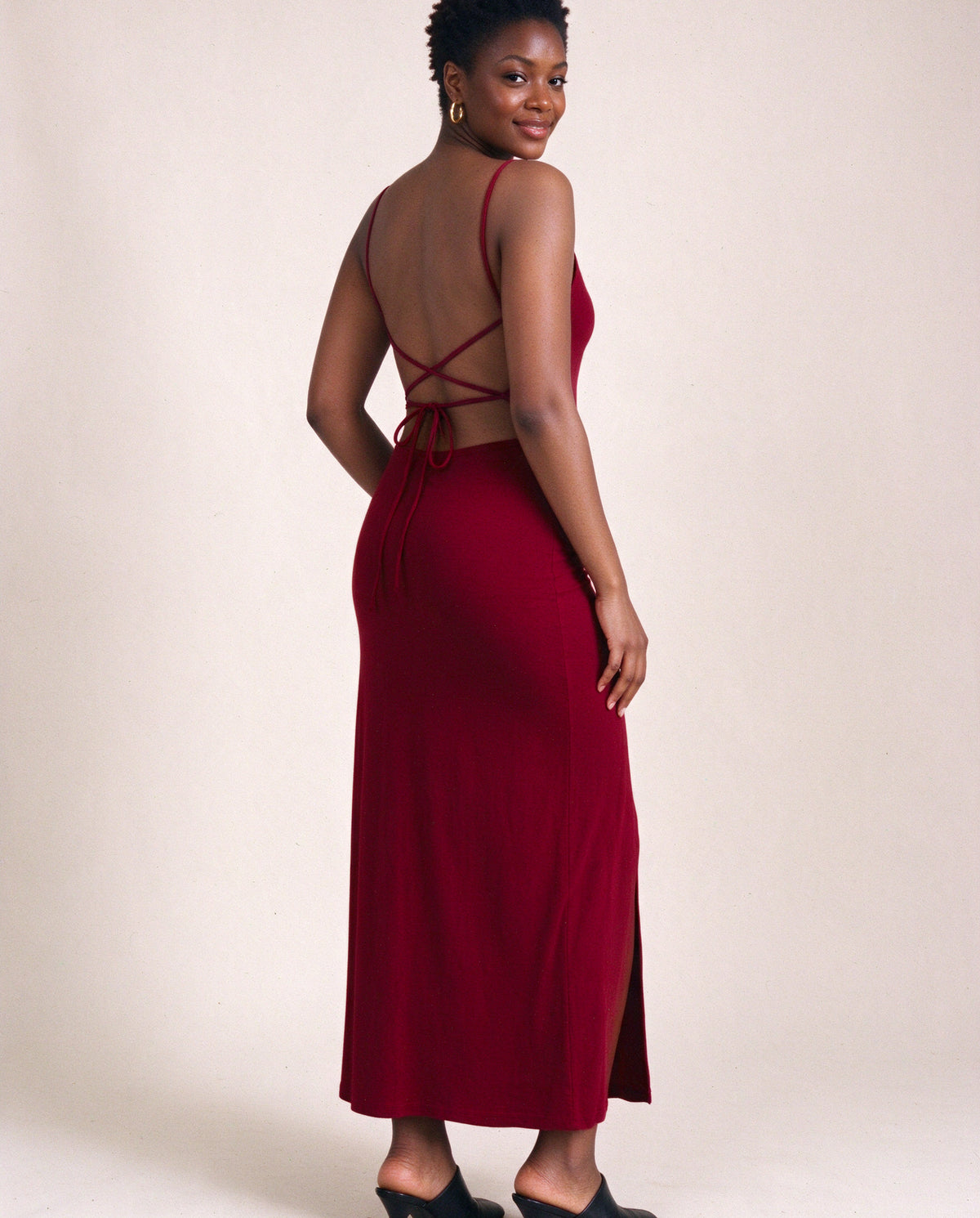 Laini Dress in Bordeaux