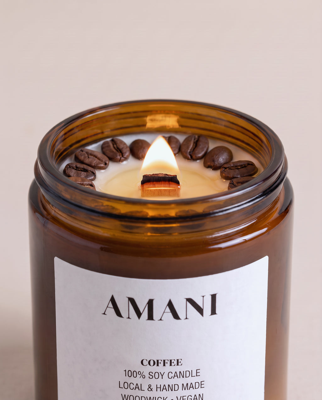 Coffee Candle, lit