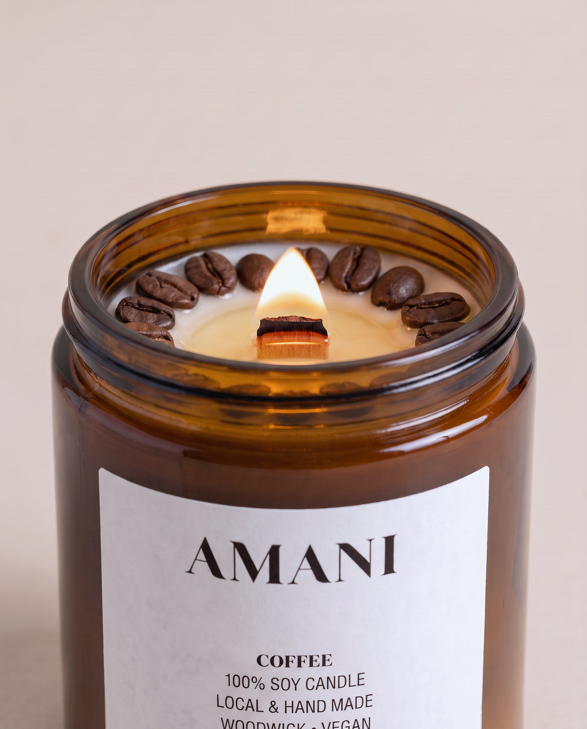 Coffee Candle, lit