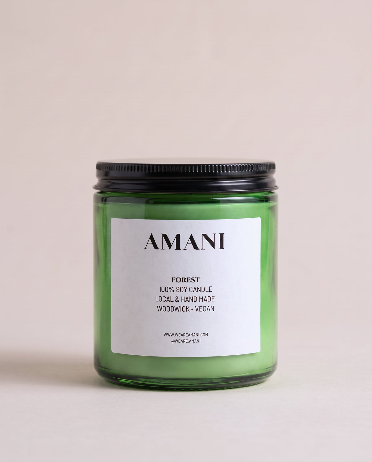 Forest Candle, jar with the lid on