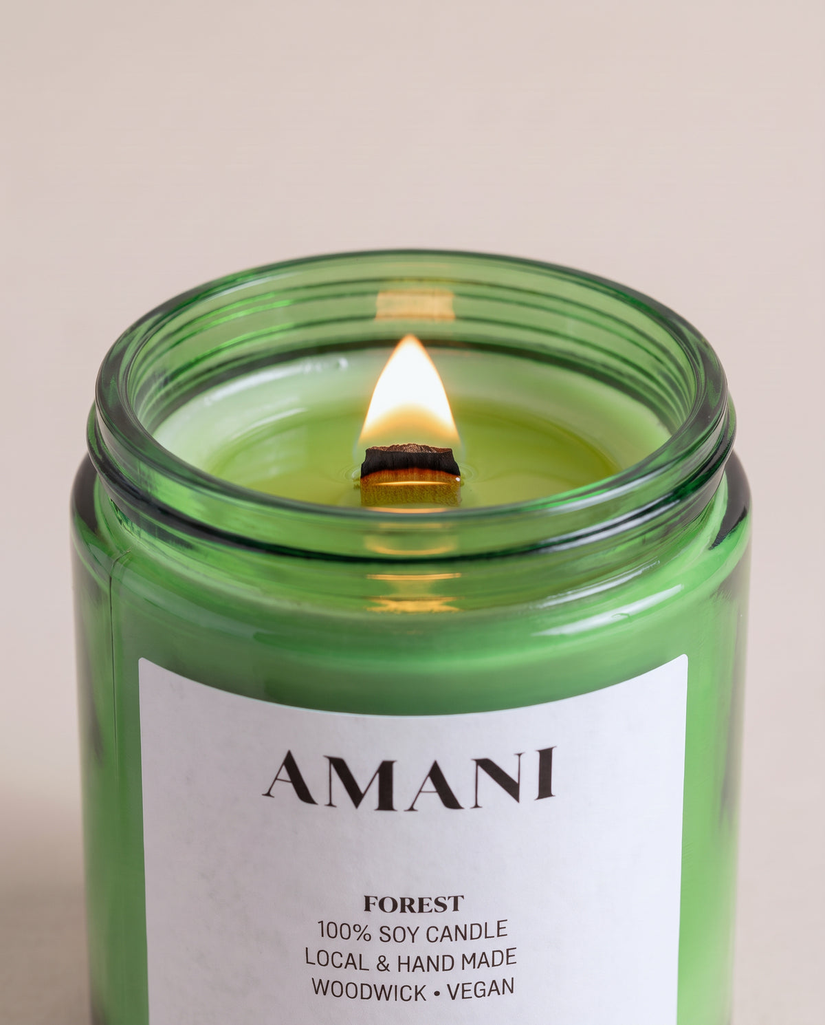 Forest Candle, lit