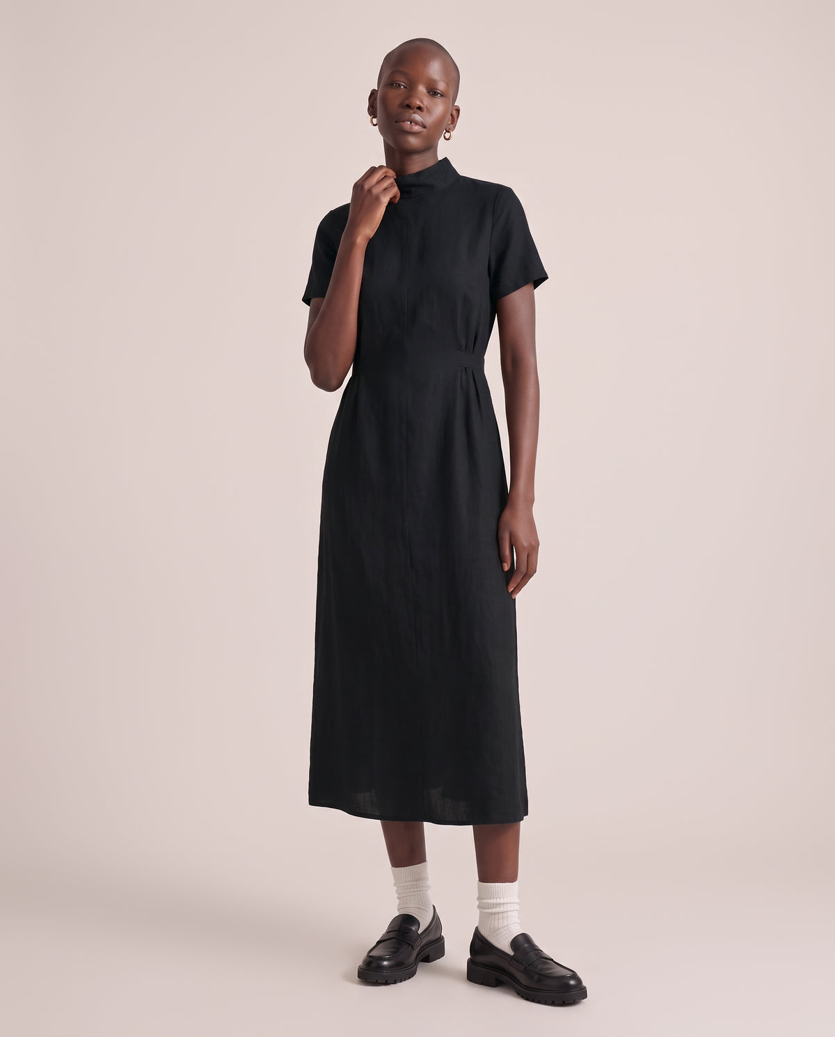 Hibo Dress in Black, front