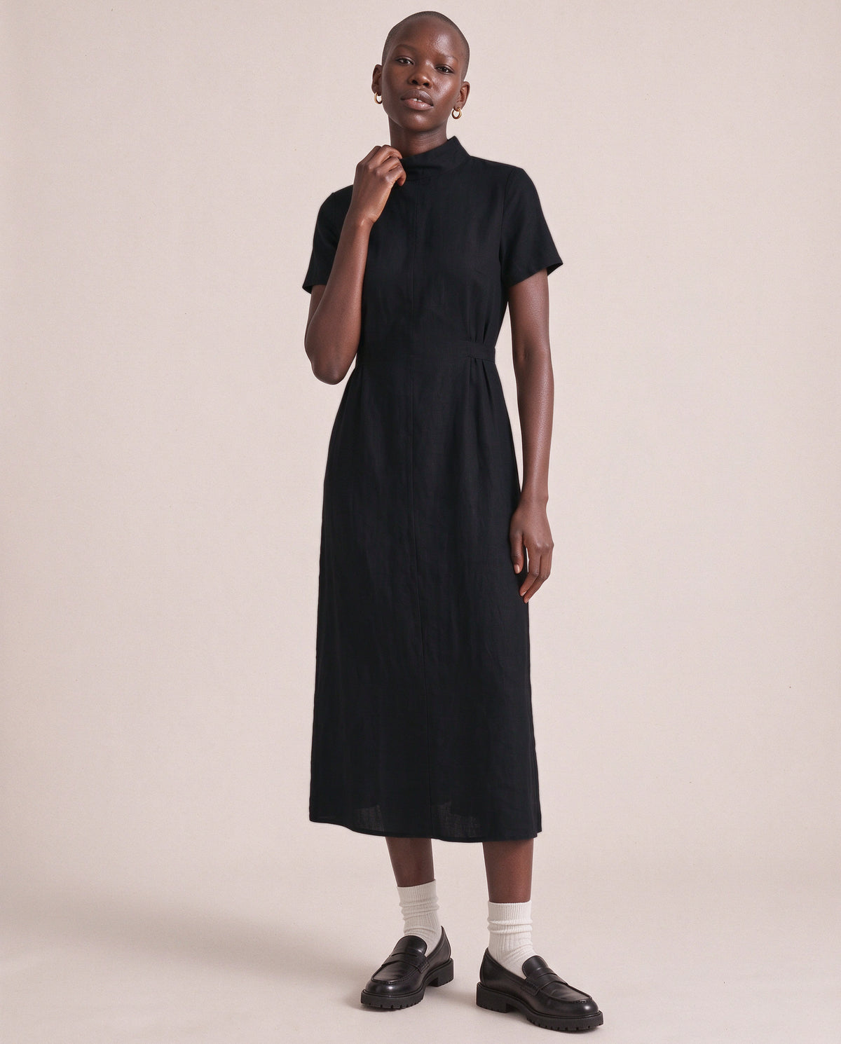 Hibo Dress in Black, front