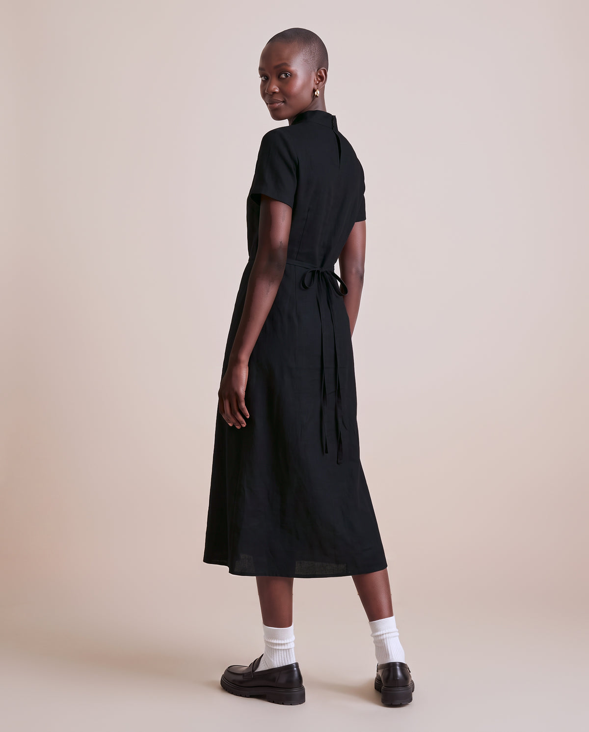 Hibo Dress in Black, back