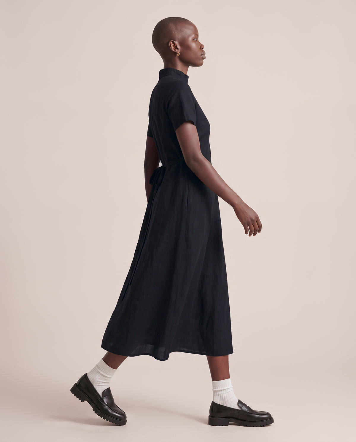 Hibo Dress in Black, side