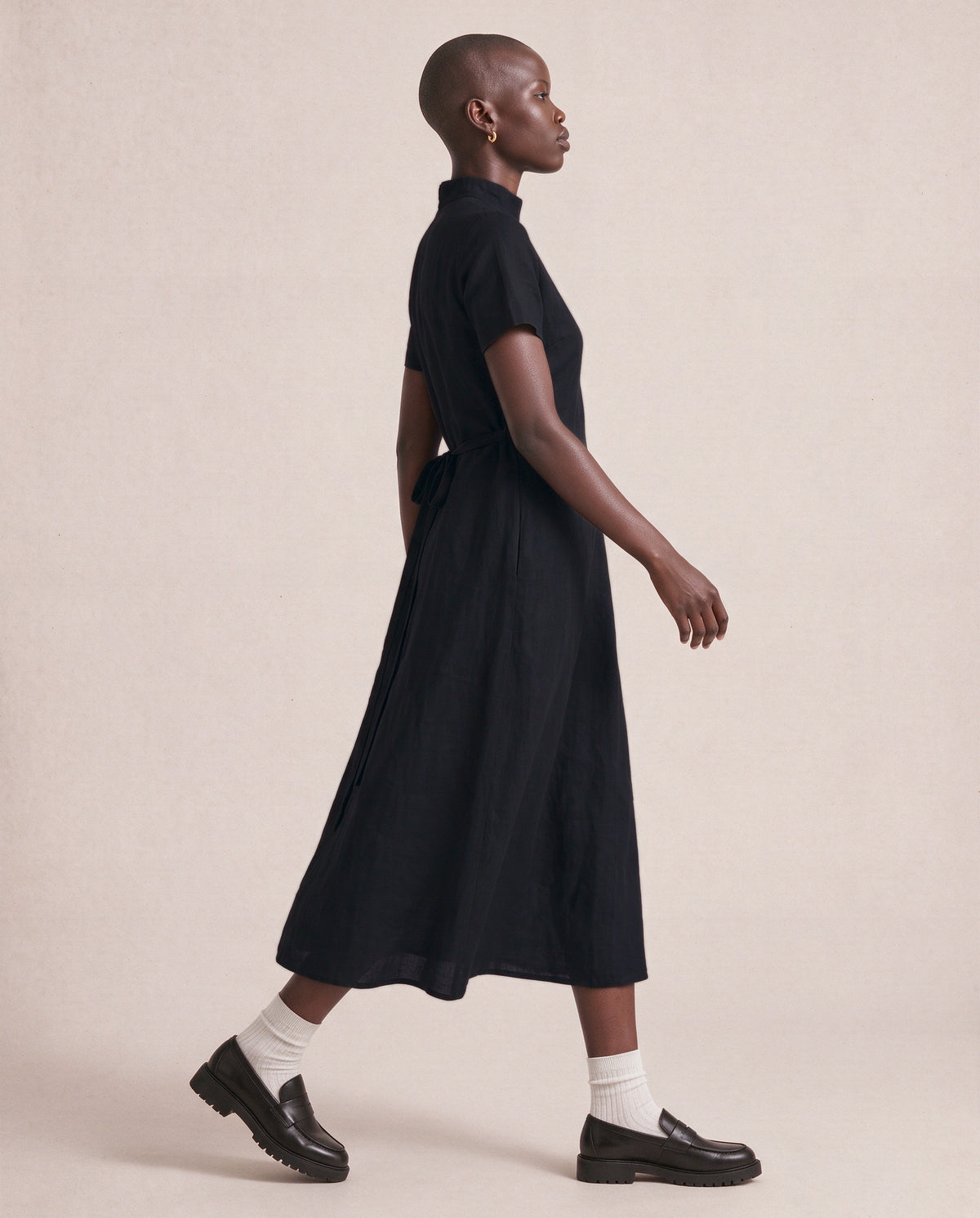 Hibo Dress in Black, side