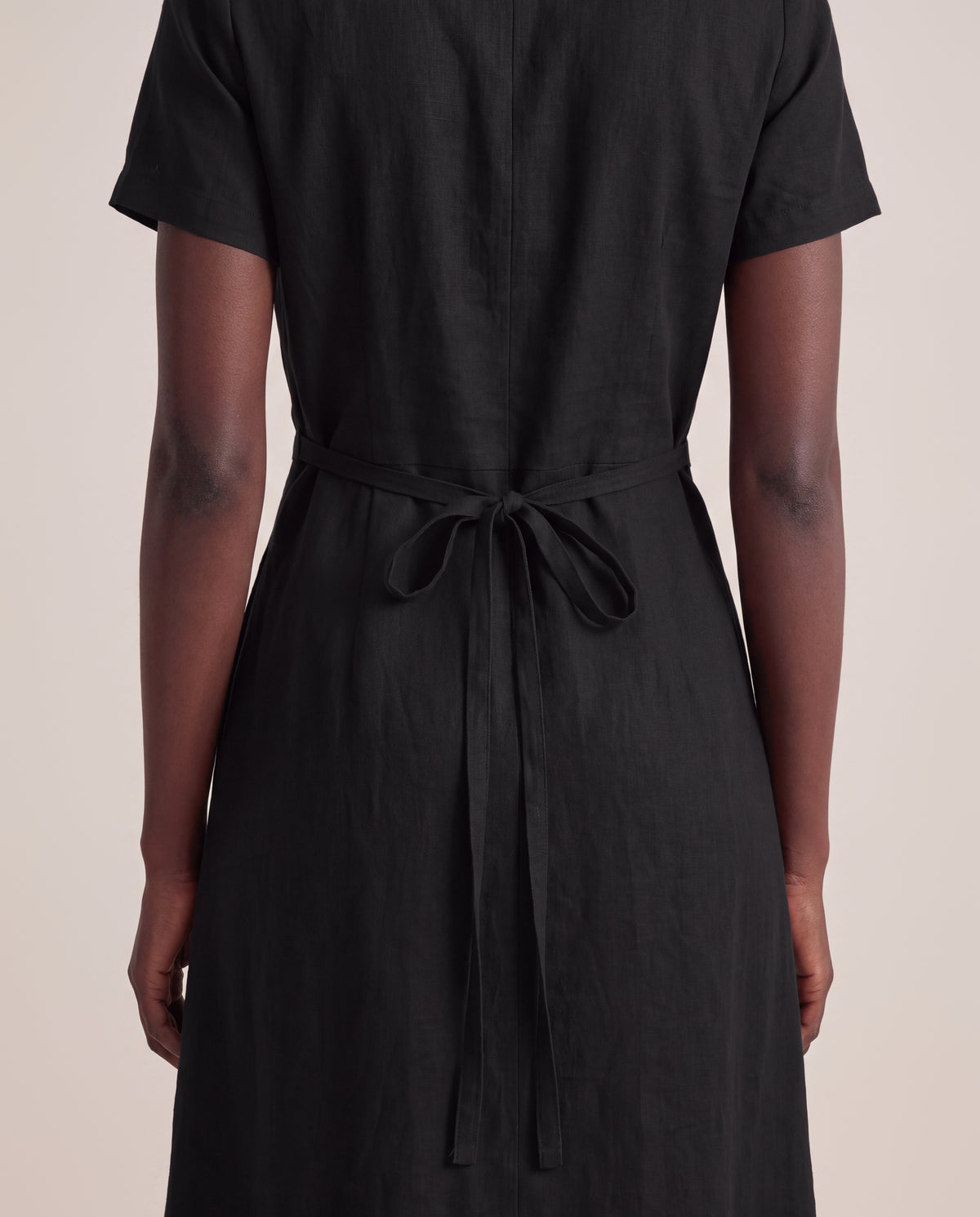 Hibo Dress in Black, back ties