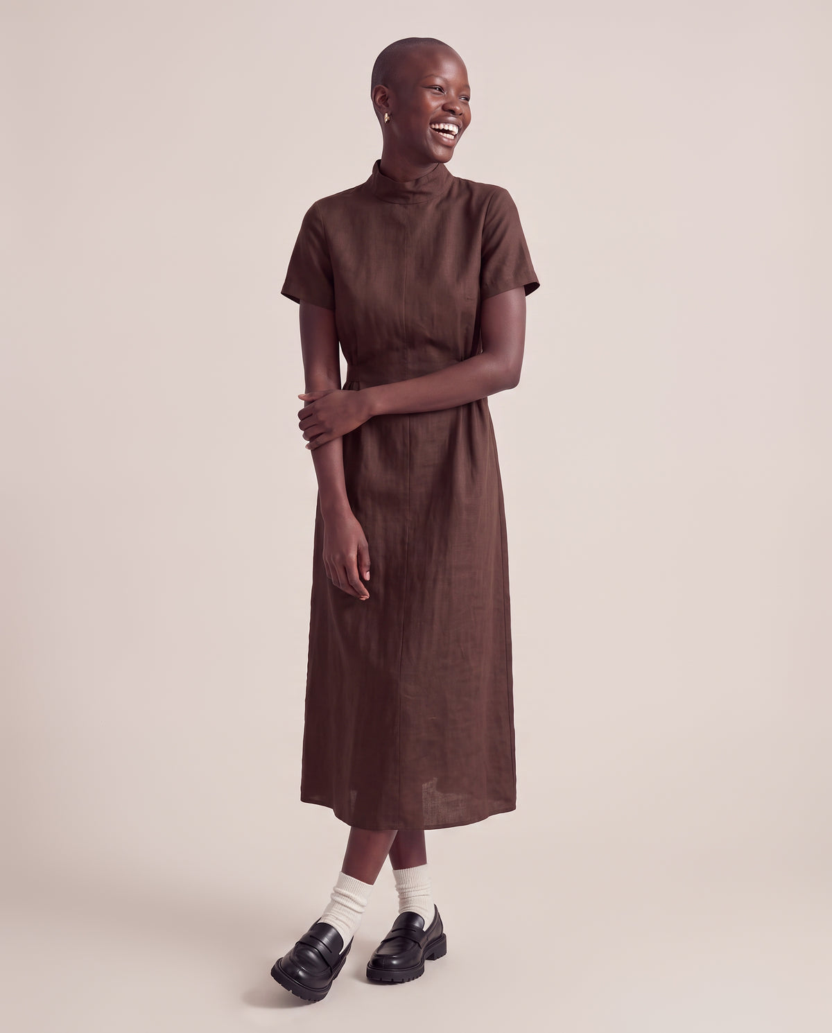 Hibo Dress in Brown