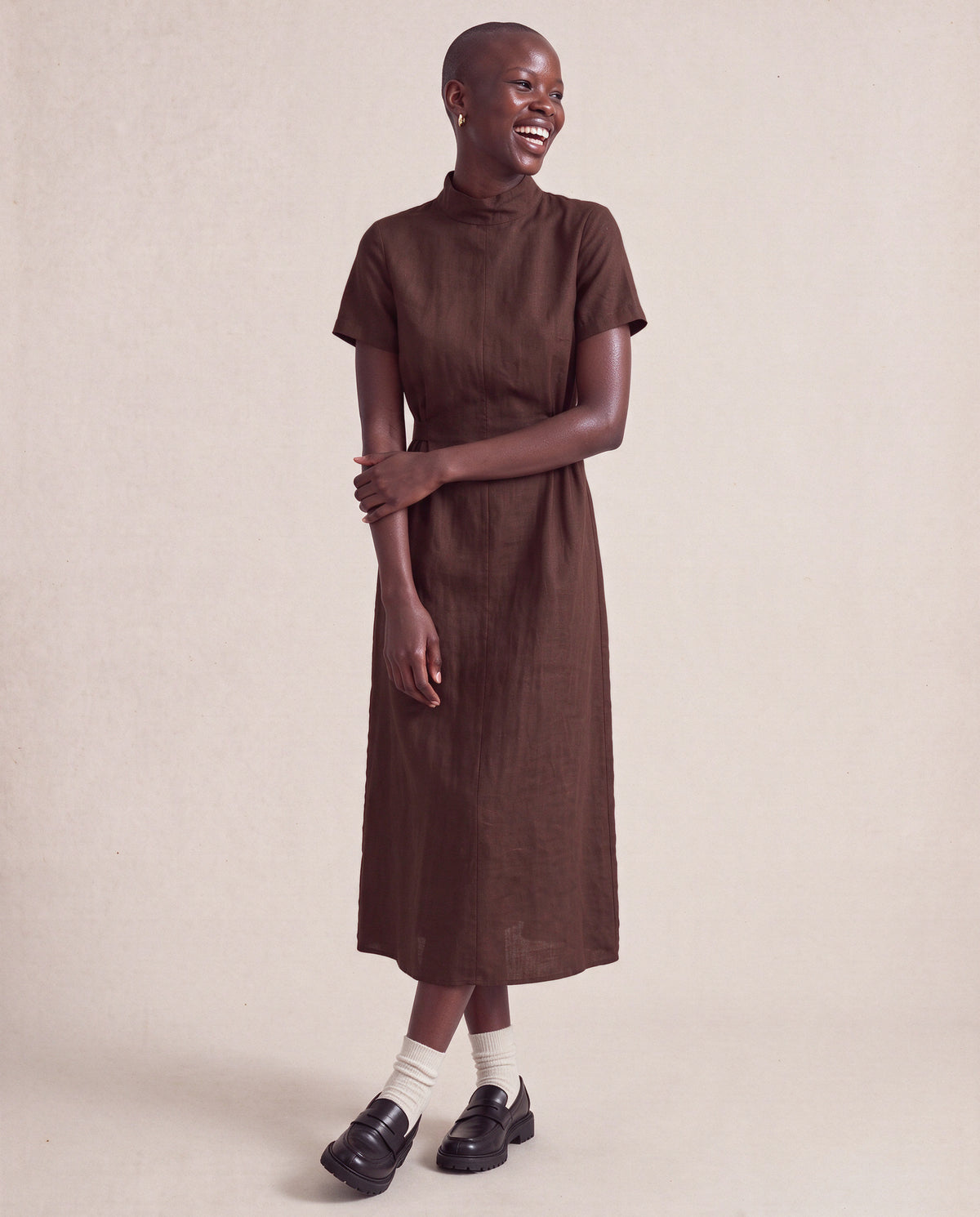 Hibo Dress in Brown
