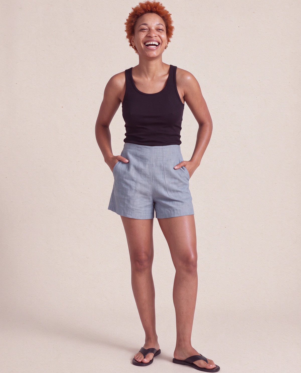 High Waisted Shorts in Denim