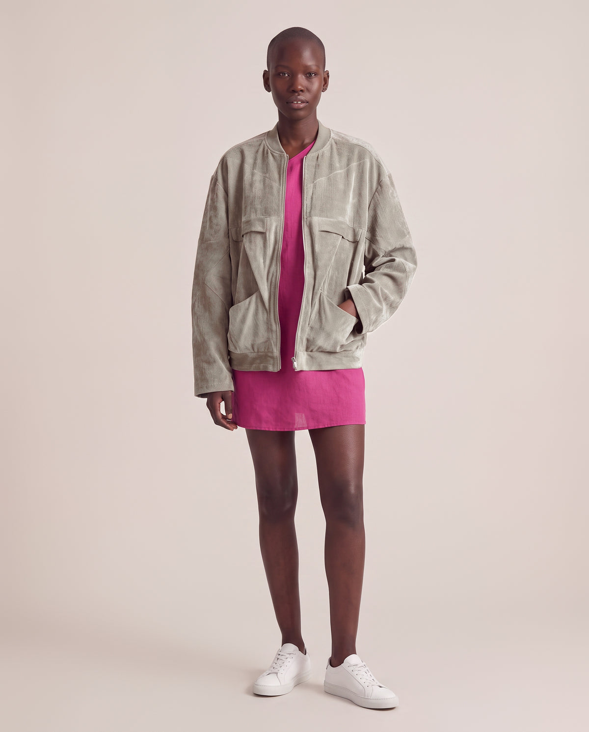 Kali Bomber in Gray, front