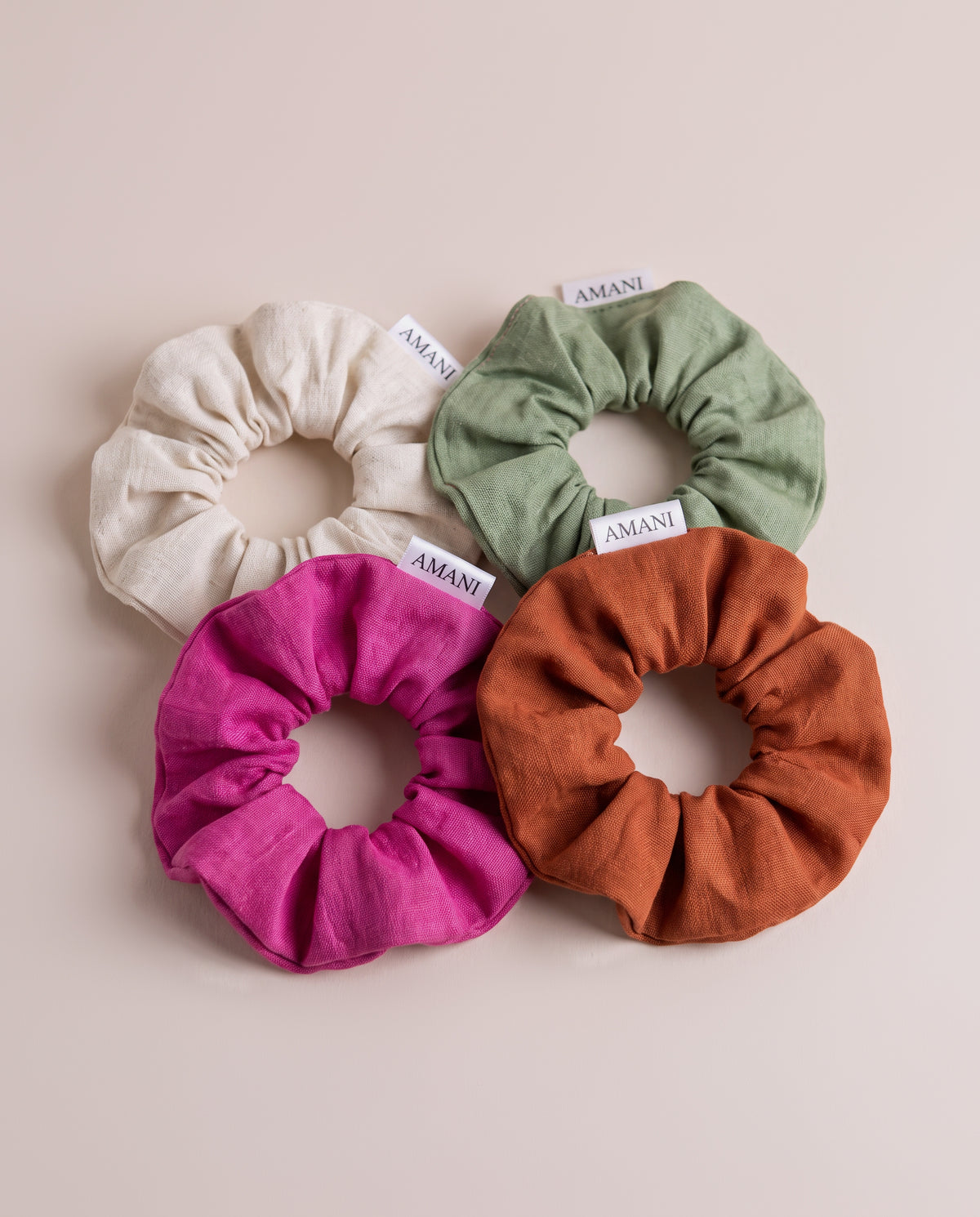 Linen Scrunchies, all four colours