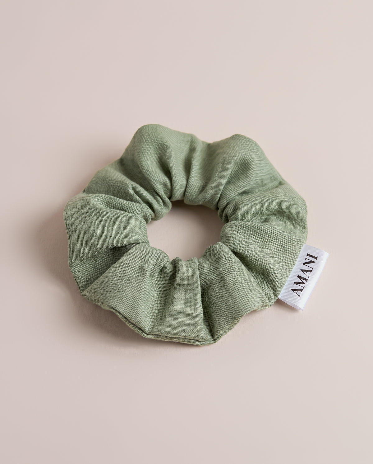 Linen Scrunchies in Khaki
