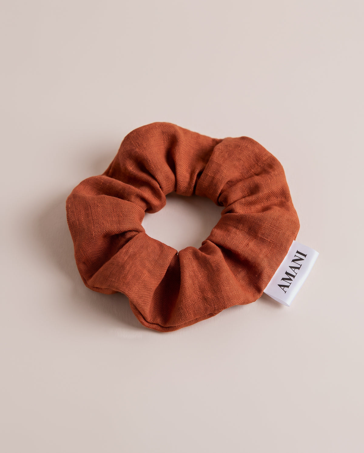 Linen Scrunchies in Copper