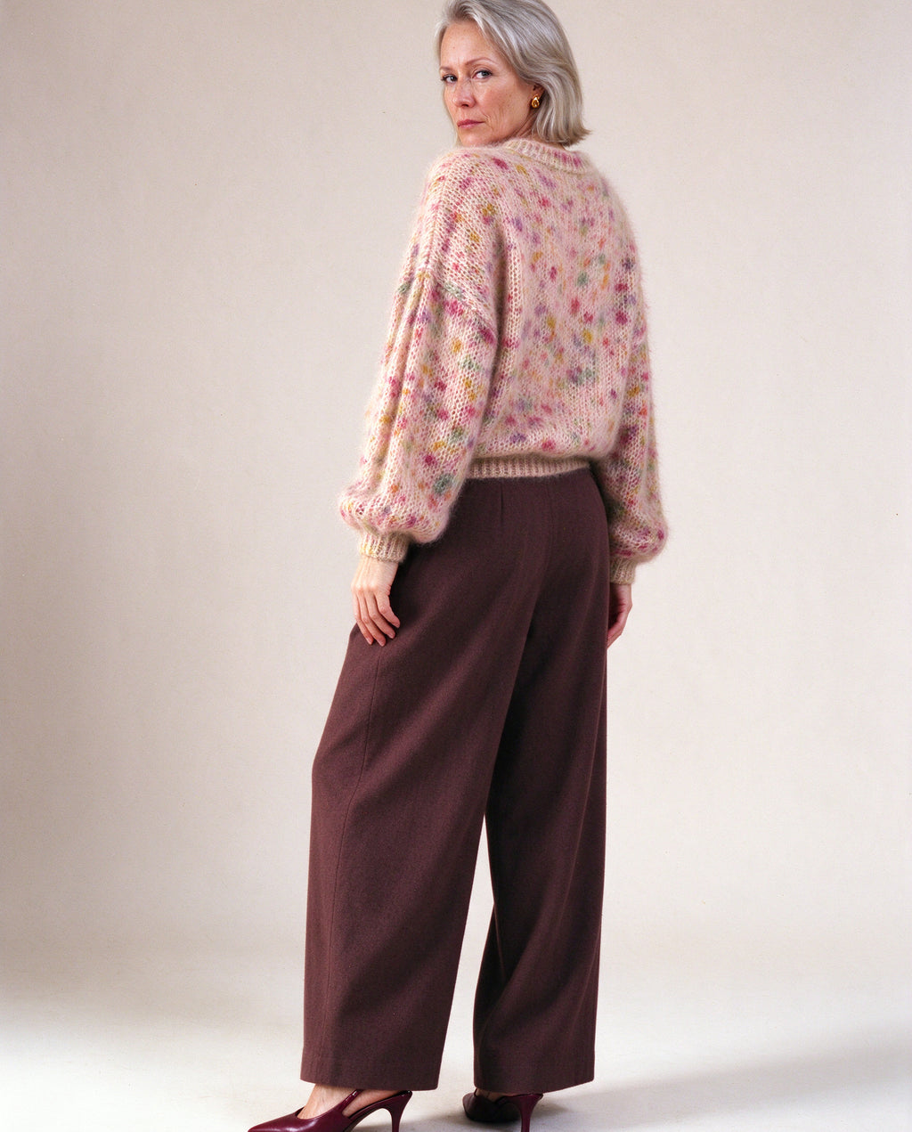 Mohair Knit in Multi Pink, back