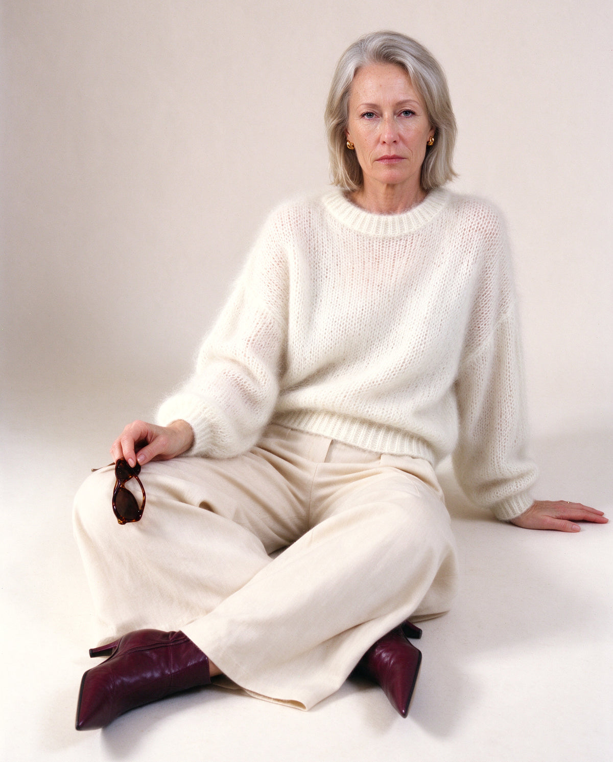 Mohair Knit in White