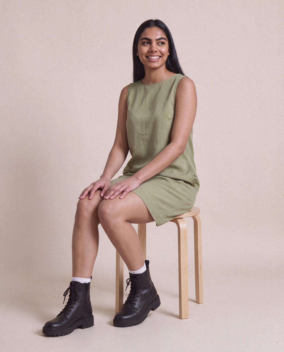 Ruva Dress Tencell in Sage