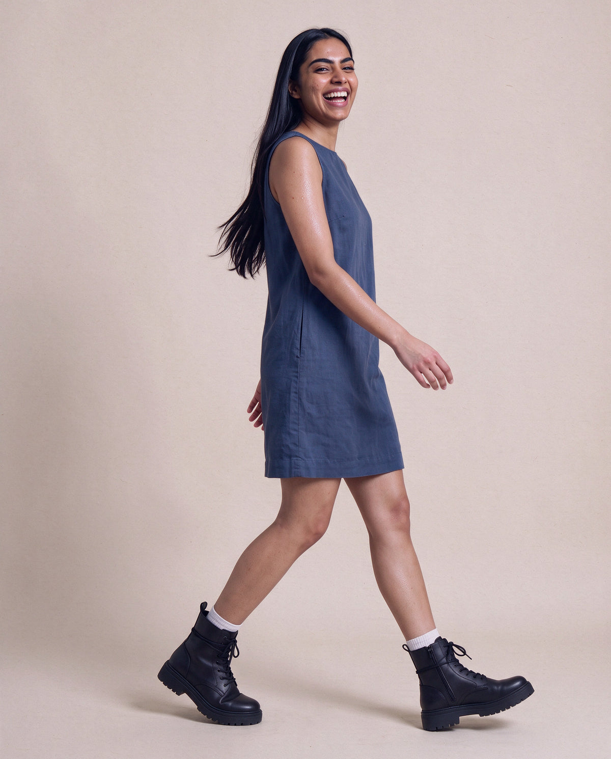 Ruva Dress Tencell in Indigo