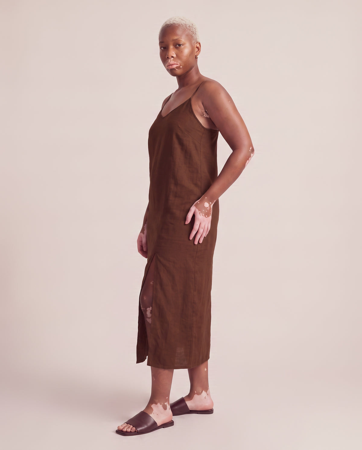 Slip Dress in Brown