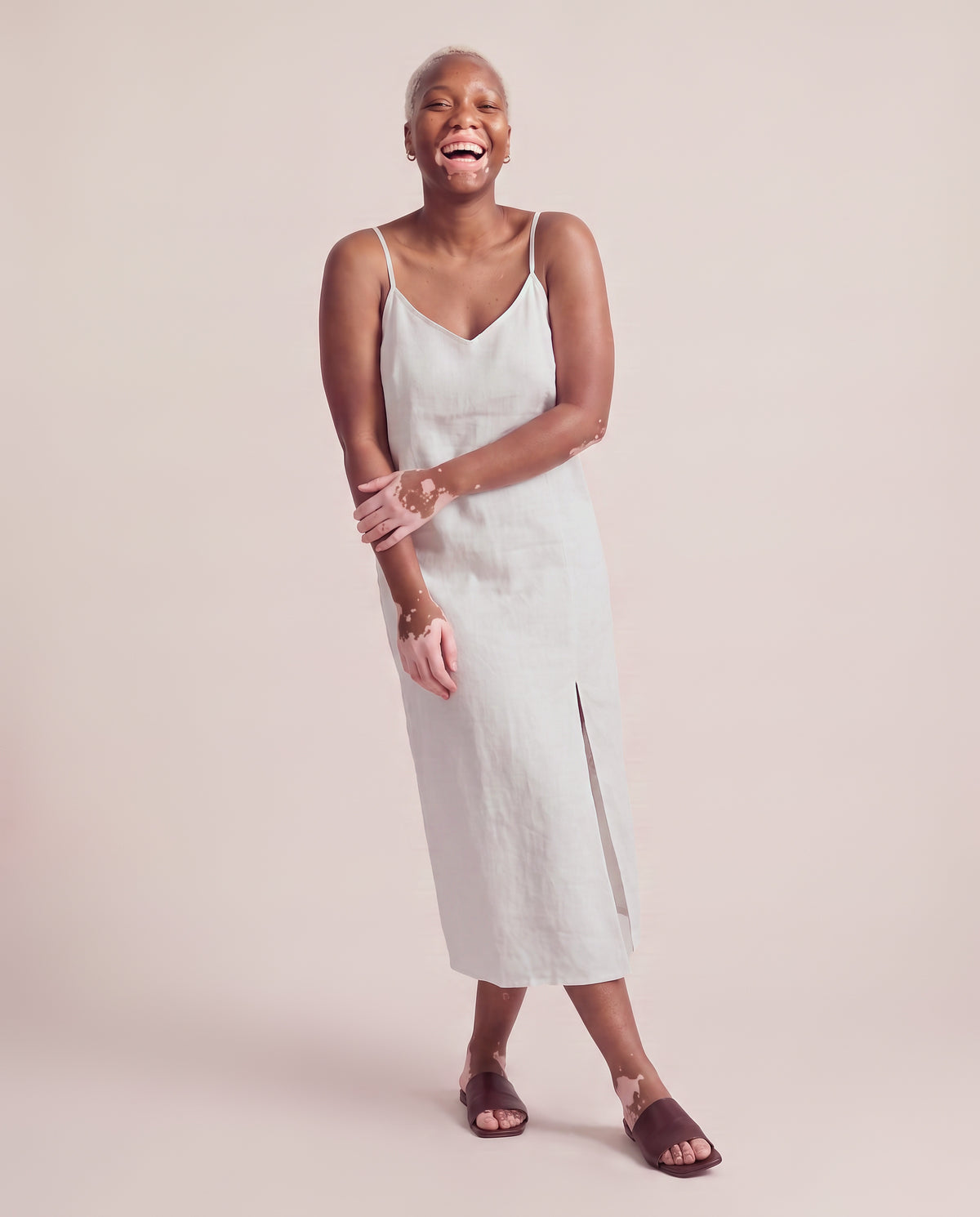 Slip Dress in White